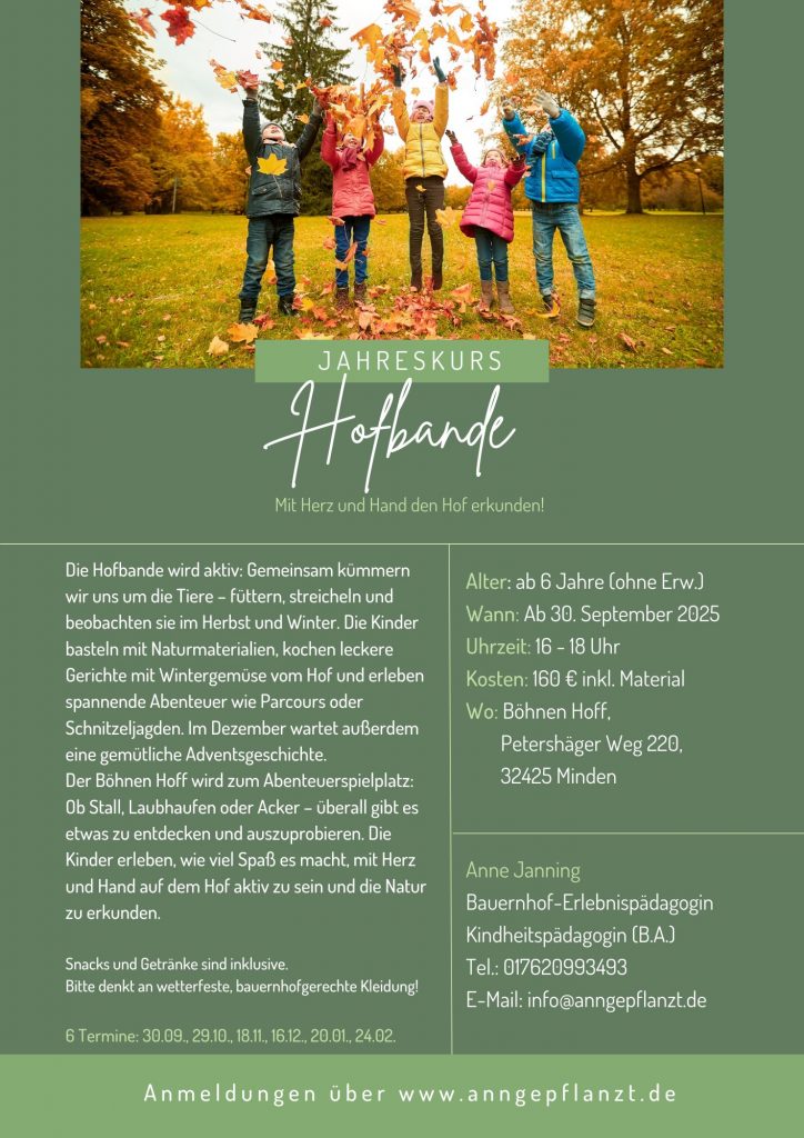 Workshops für Kinder ab 6 Jahre