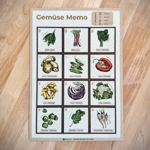 Gemüse Memo Spiel