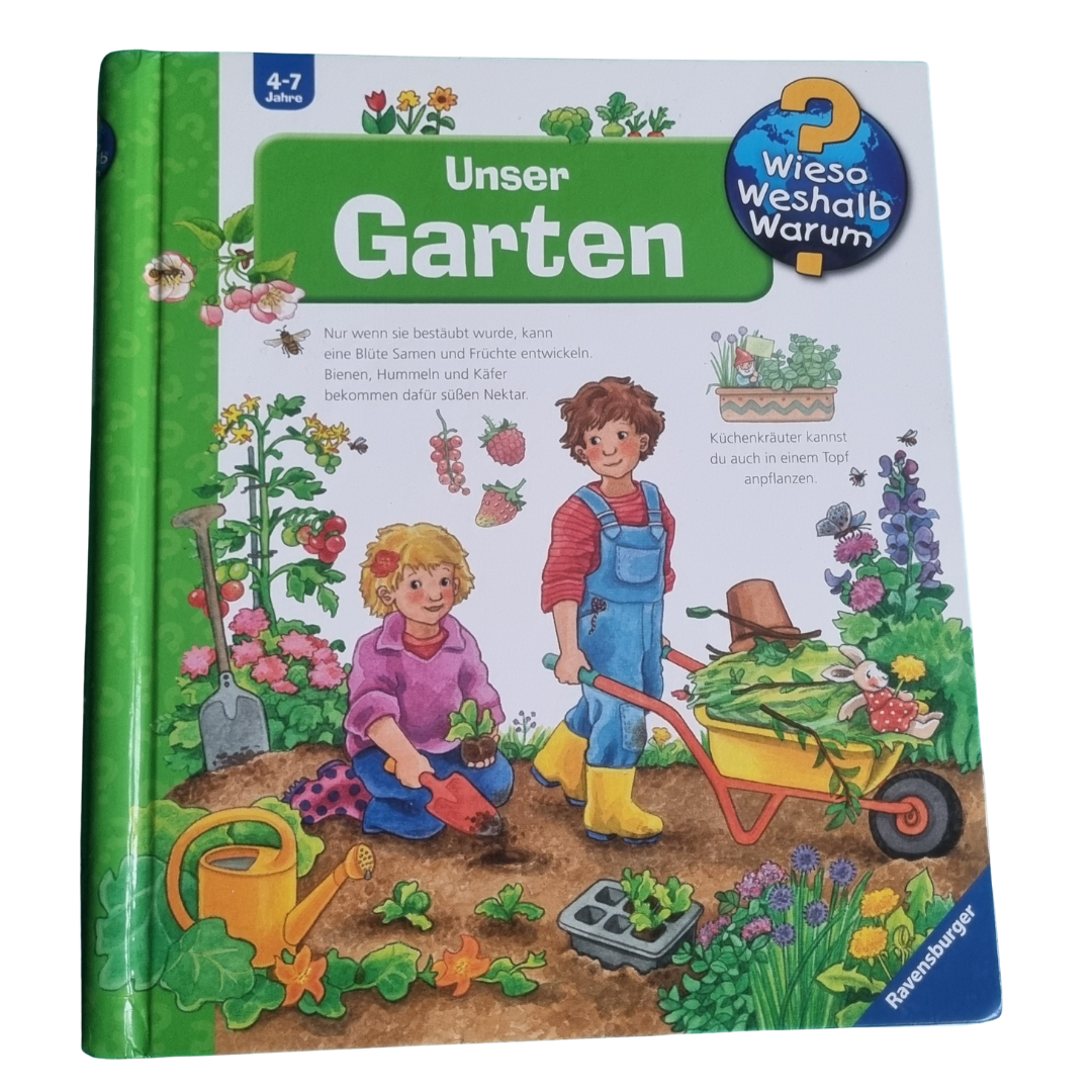 Gartenbuch für Eltern und Kinder mit schönen Klappen und tollen Illustrationen