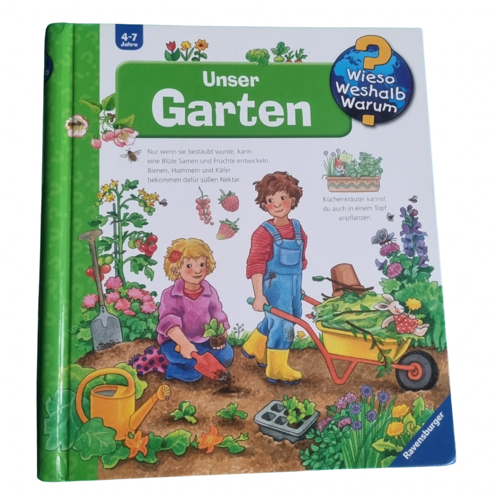 Gartenbuch für Eltern und Kinder mit schönen Klappen und tollen Illustrationen