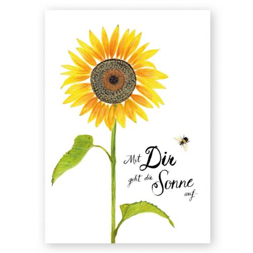 Postkarte „Sonnenblume“