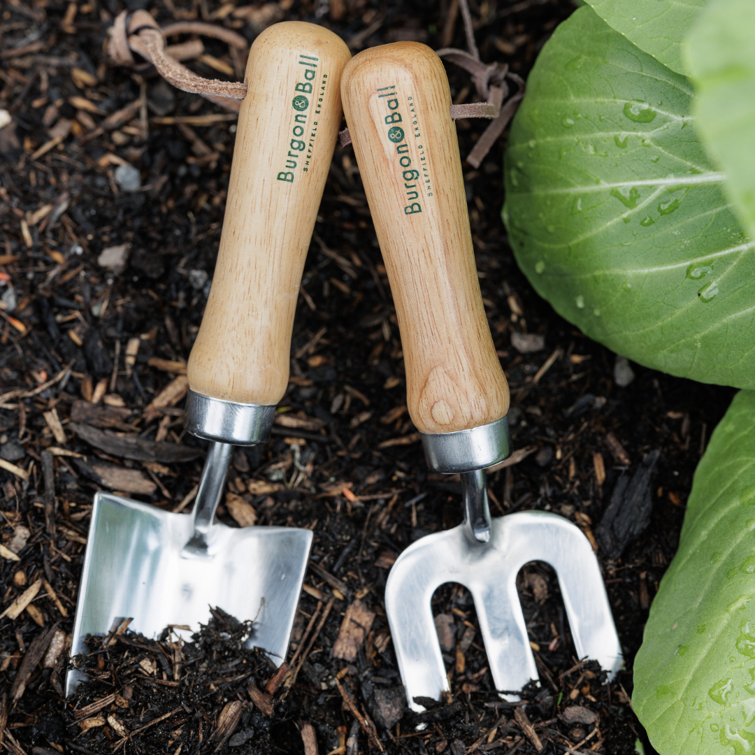 Gartenschaufel und Gartenharke für Kinder